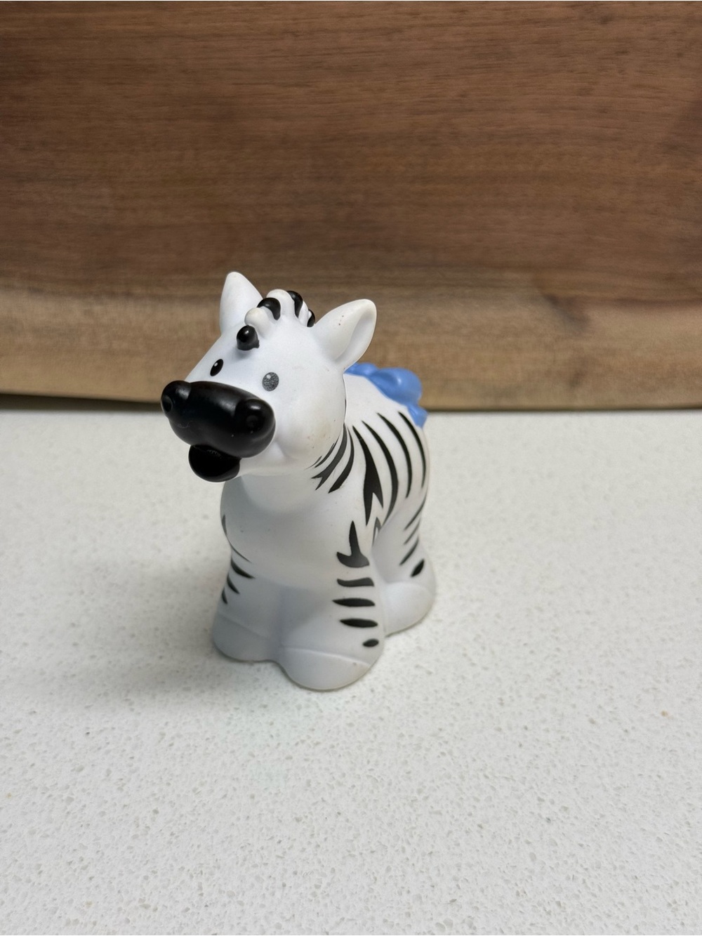 Vintage 2001 FP Little People Zebra with Blue Bow